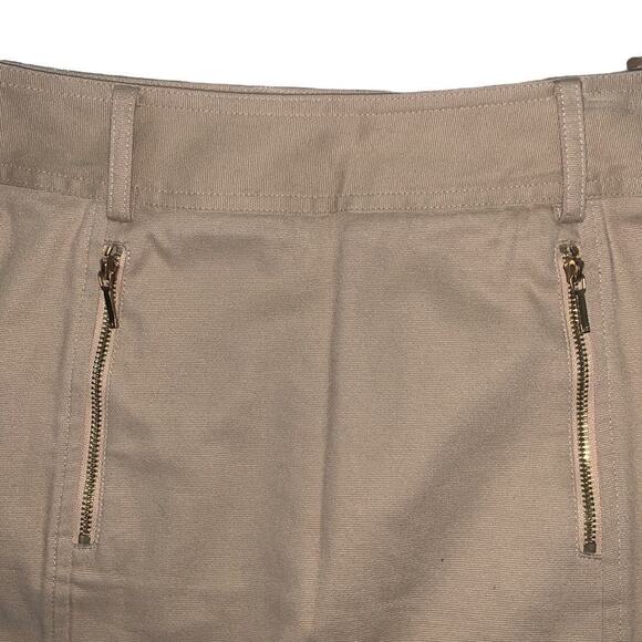ANNE KLEIN stretch tan zipper skirt 4P - Picture 6 of 8